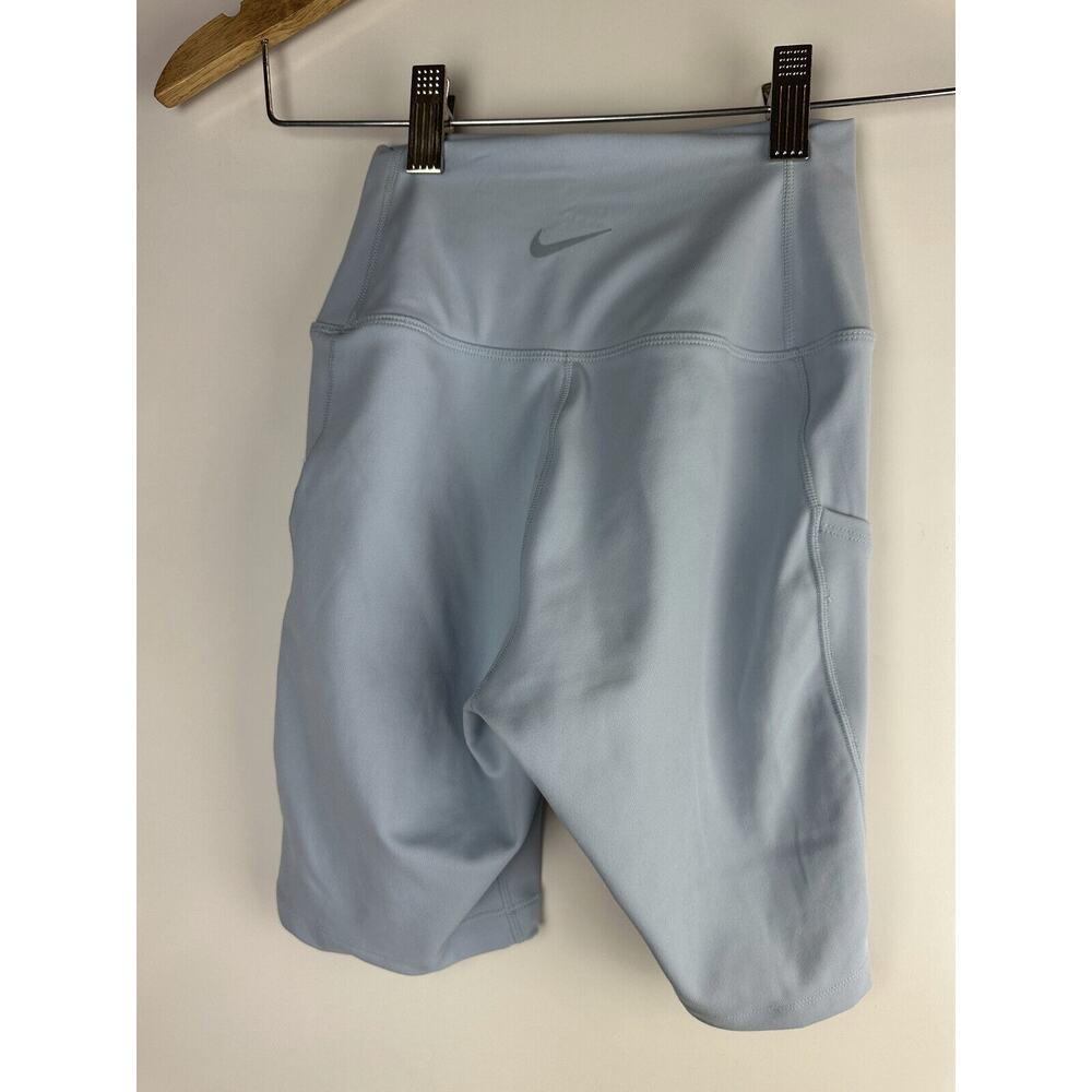 NWT Nike One Dri-FIT High Waist 8" Biker Shorts Blue FZ6758-440 Women's Size XS - Picture 2 of 16